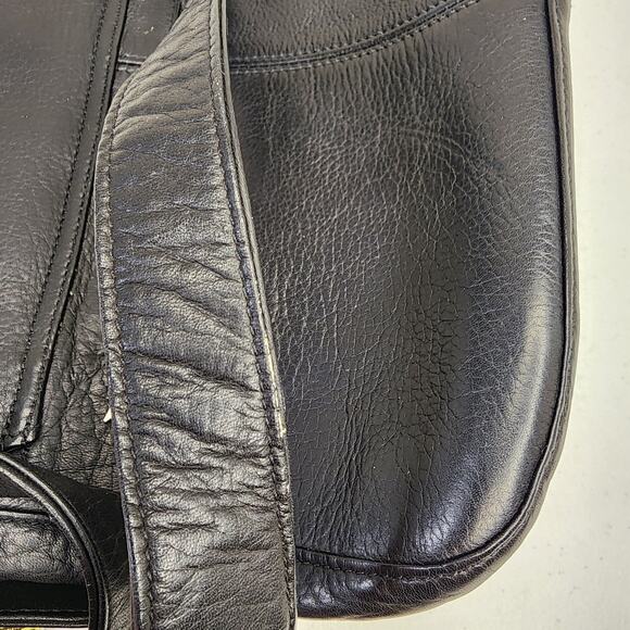 Vintage American Angel Black Leather Handbag NWT - Picture 8 of 15